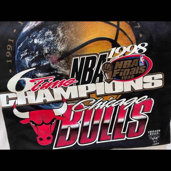 Chicago Bulls NBA 🏀 Champions T-shirt size XL / NWT 1998 - Picture 1 of 6